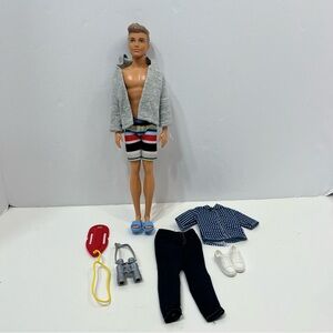 Barbie Ken fashionista beach doll with extra outfit doll clothes